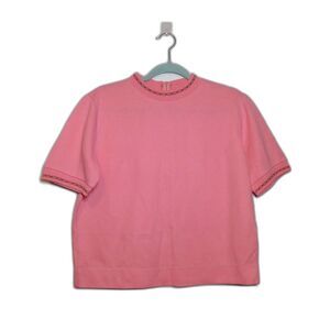 Vintage Dutchmaid pink short sleeve shirt cottagecore grandmacore 60s 70s